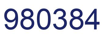 Number 980384 blue image