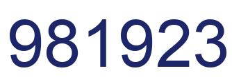 Number 981923 blue image