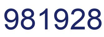 Number 981928 blue image