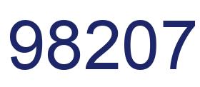 Número 98207 imagen azul