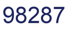 Number 98287 blue image