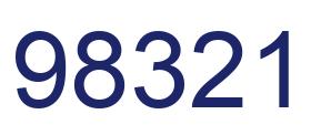 Number 98321 blue image