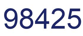 Número 98425 imagen azul