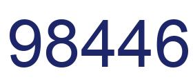 Number 98446 blue image