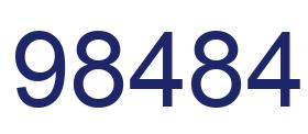 Número 98484 imagen azul