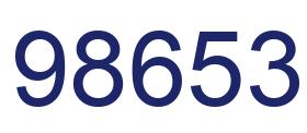 Number 98653 blue image