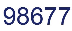 Number 98677 blue image