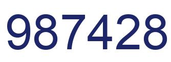 Número 987428 imagen azul