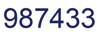 Número 987433 imagen azul