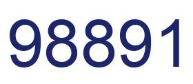 Número 98891 imagen azul