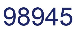 Number 98945 blue image