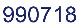 Número 990718 imagen azul