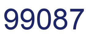 Número 99087 imagen azul