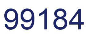 Número 99184 imagen azul