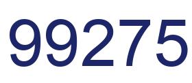 Number 99275 blue image