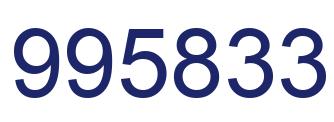 Number 995833 blue image