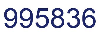 Number 995836 blue image