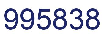 Number 995838 blue image