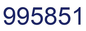 Number 995851 blue image