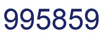 Number 995859 blue image