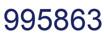 Number 995863 blue image