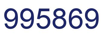 Number 995869 blue image