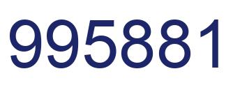 Number 995881 blue image