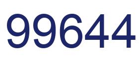 Número 99644 imagen azul