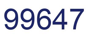 Número 99647 imagen azul