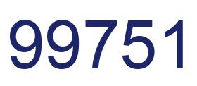 Number 99751 blue image
