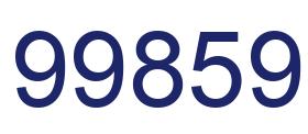 Number 99859 blue image