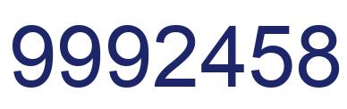 Número 9992458 imagen azul