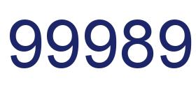 Number 99989 blue image