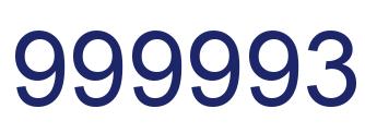 Número 999993 imagen azul
