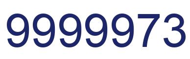 Number 9999973 blue image