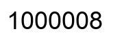 Number 1000008 black image