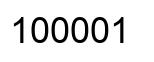 Number 100001 black image