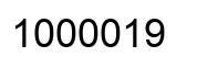 Número 1000019 imagen negro