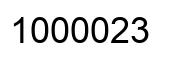 Número 1000023 imagen negro