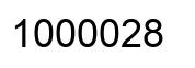 Number 1000028 black image