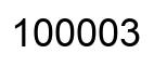Número 100003 imagen negro