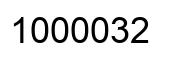 Number 1000032 black image