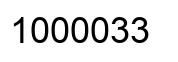 Number 1000033 black image