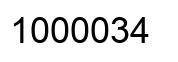 Number 1000034 black image
