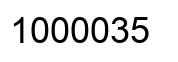 Number 1000035 black image