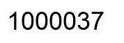 Number 1000037 black image
