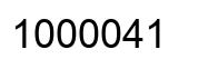 Number 1000041 black image