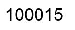 Número 100015 imagen negro