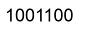 Número 1001100 imagen negro