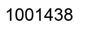 Number 1001438 black image